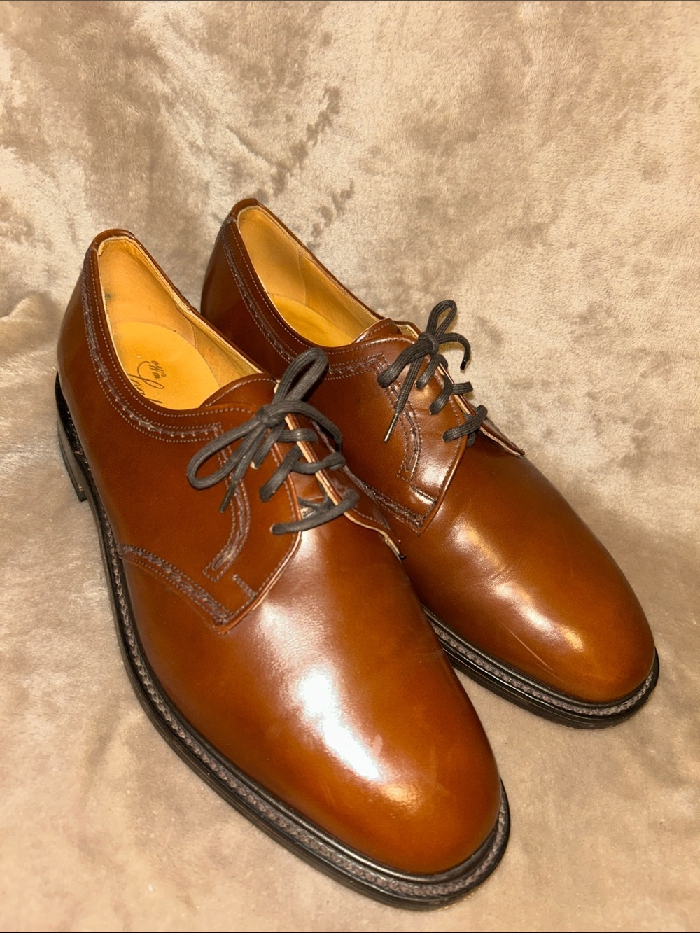 Loake Bisley Men's Classic Brown Leather Loafer Derby Oxford Dress Shoes 8.5